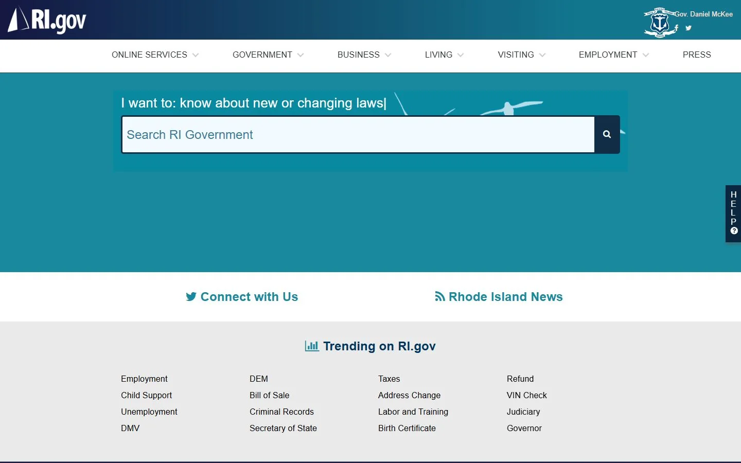 Rhode Island · Website screenshot