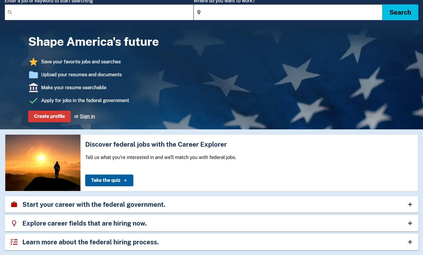USAJOBS · Website screenshot