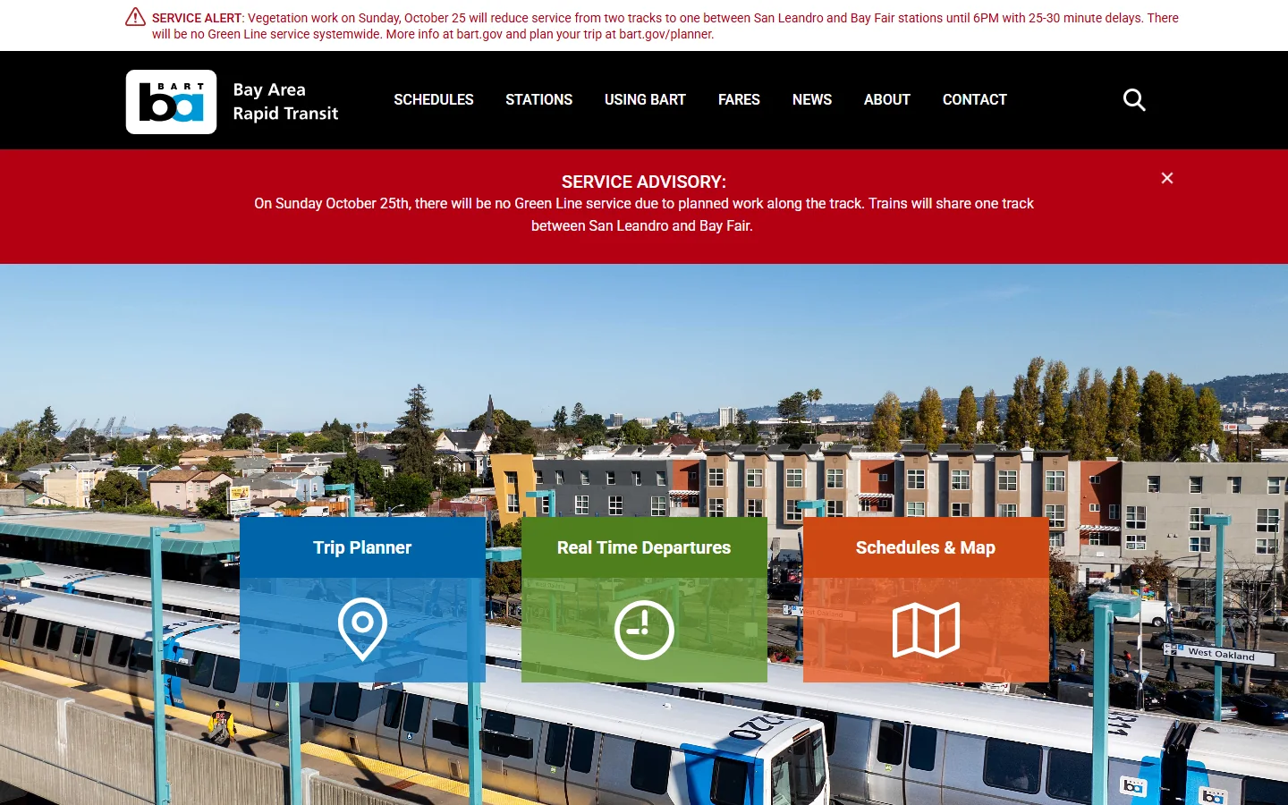 BART · Website screenshot