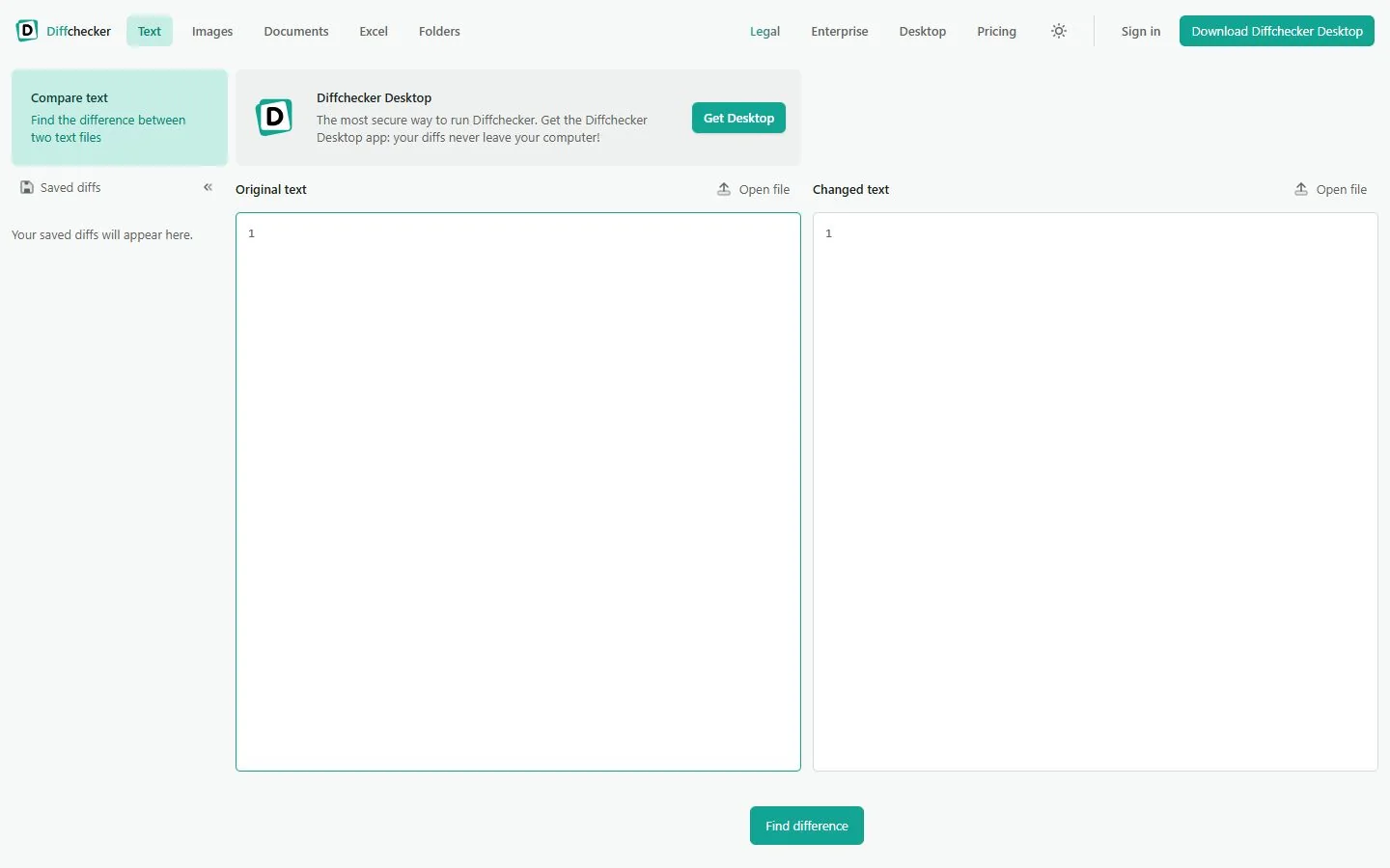 Diffchecker — Official website screenshot