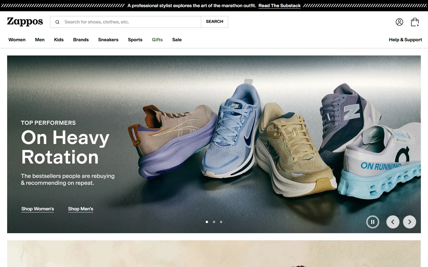 Zappos · Website screenshot