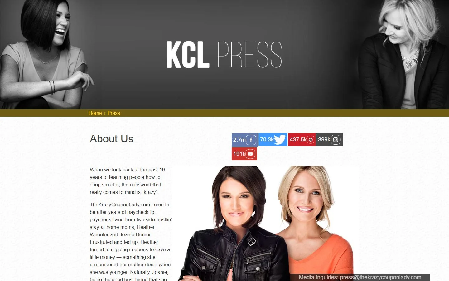 The Krazy Coupon Lady · Website screenshot