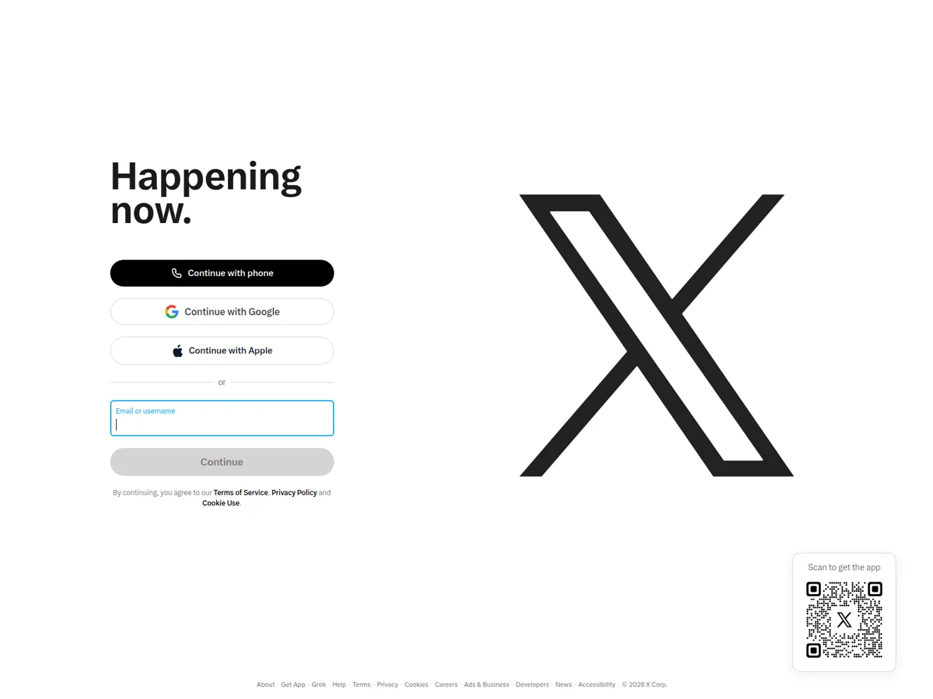 X – Ansicht der Anbieter-Website