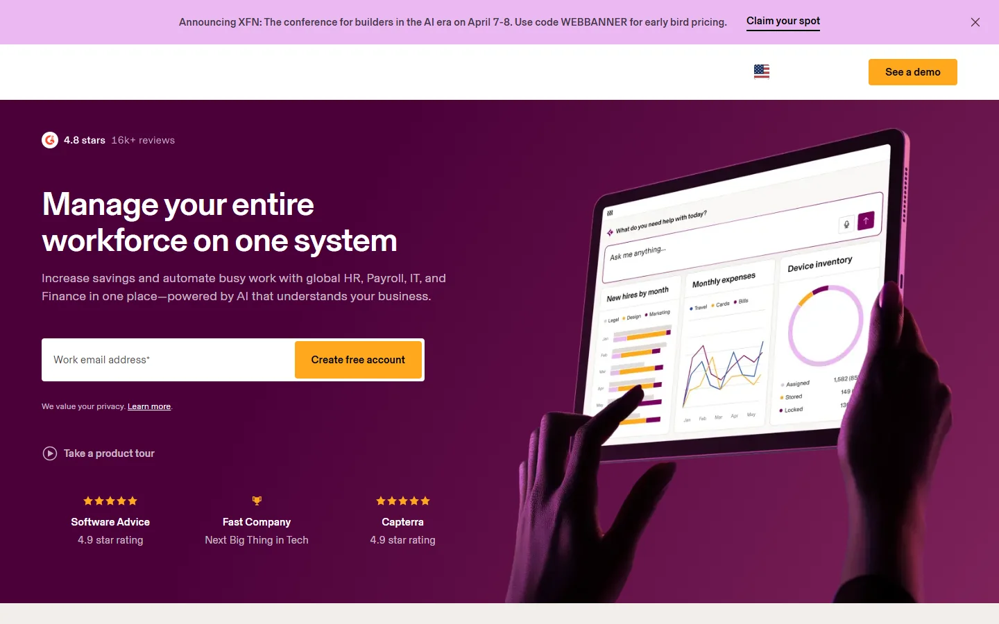 Rippling · Website screenshot