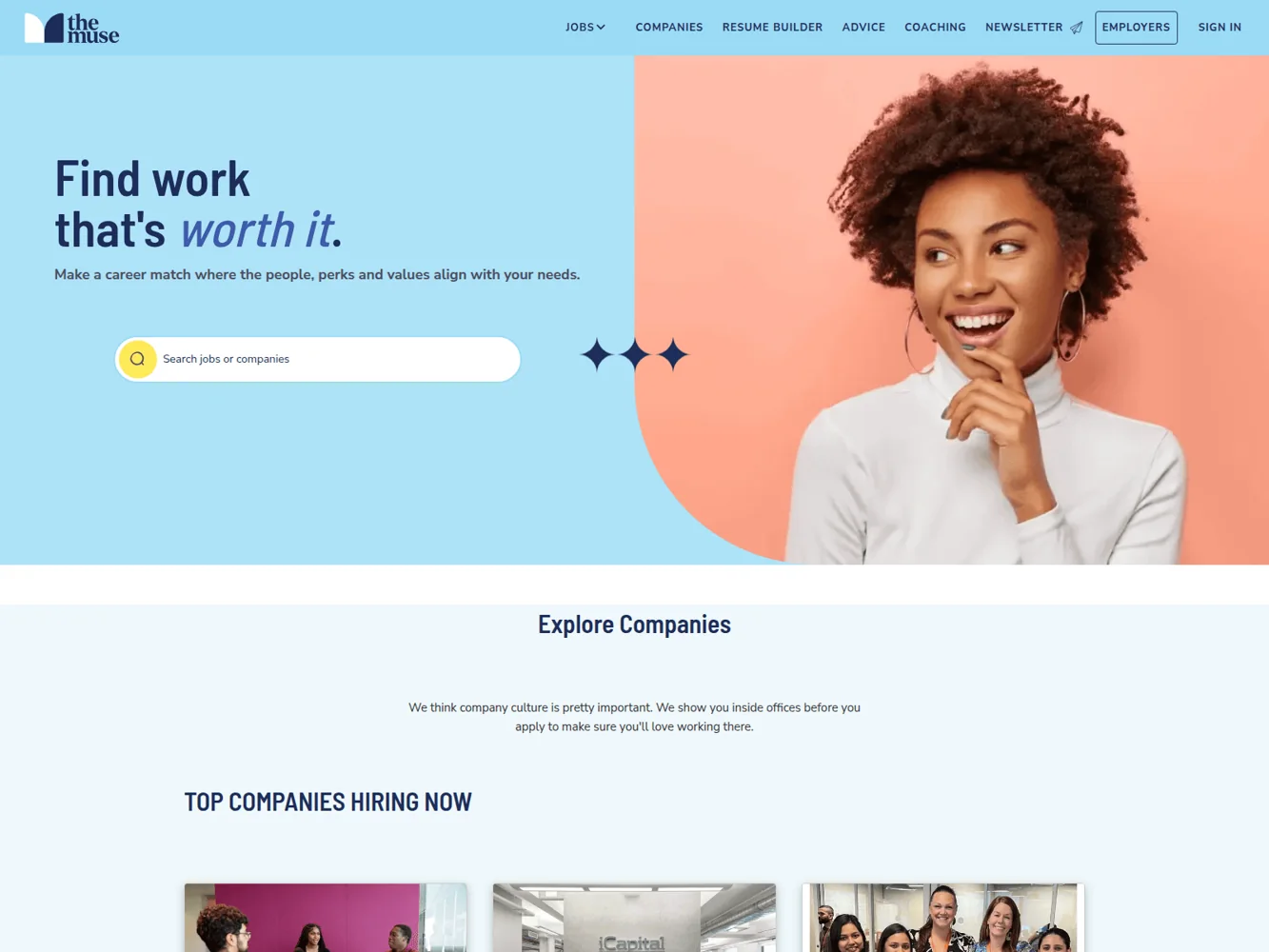 The Muse · Website screenshot