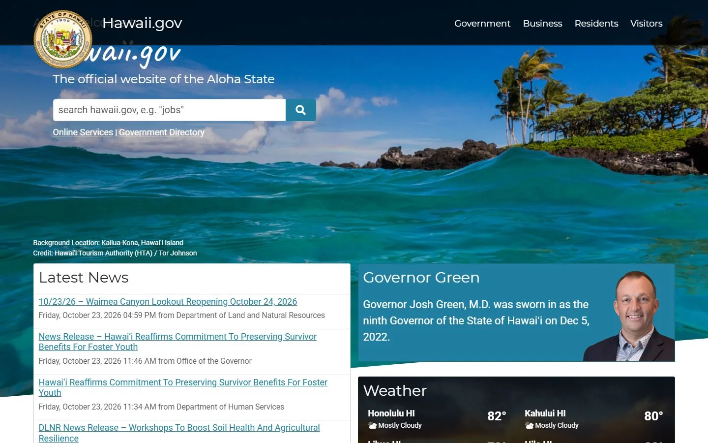 Hawaii · Website screenshot