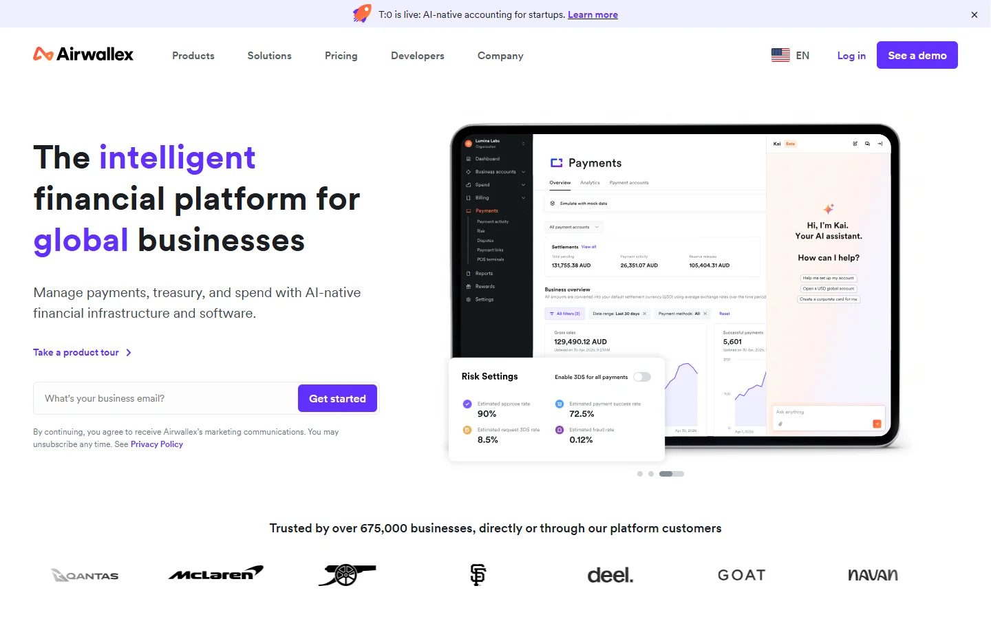 Airwallex US · Website screenshot