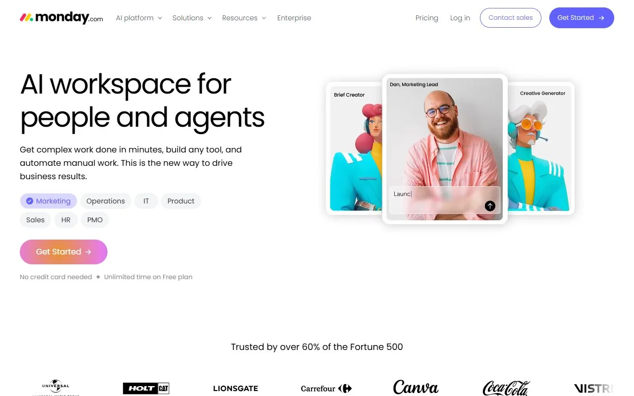 monday.com — Official website screenshot