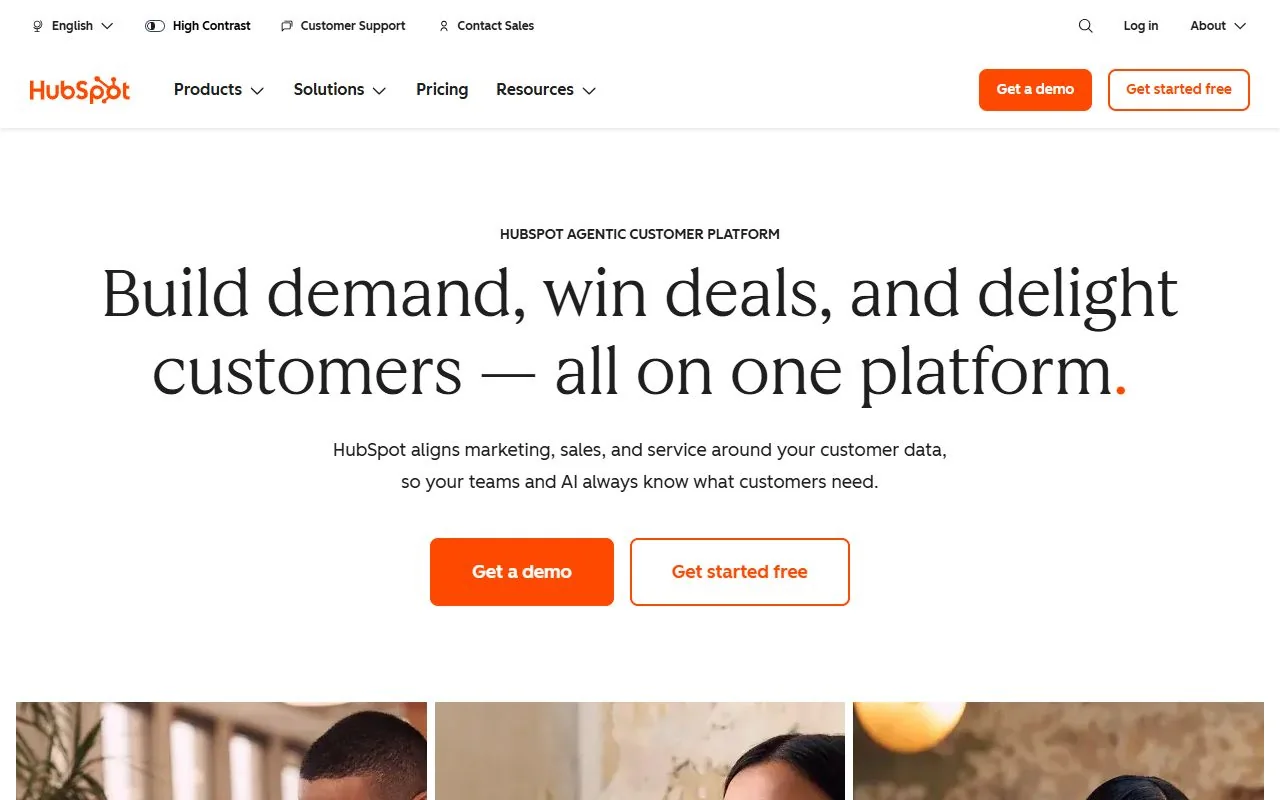 HubSpot — Official website screenshot