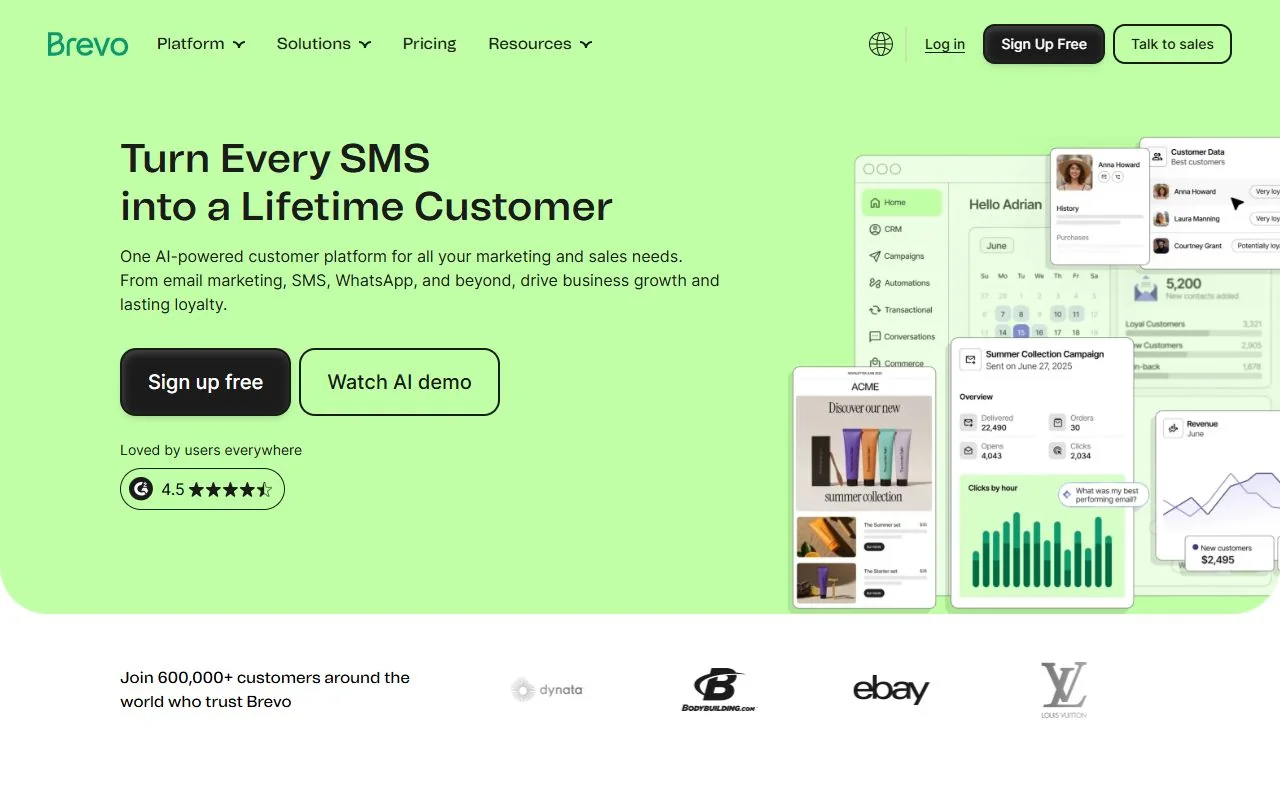 Brevo · Website screenshot