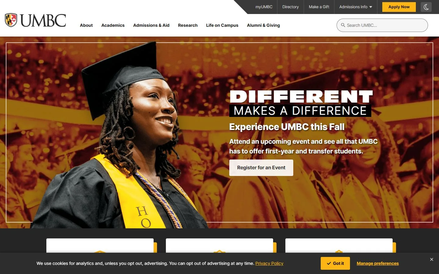 University of Maryland-Baltimore County · Official website