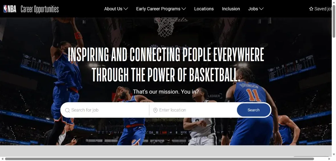 NBA · Website screenshot
