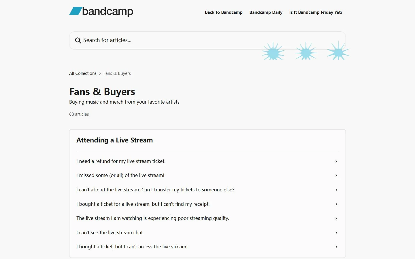 Bandcamp — Official website screenshot
