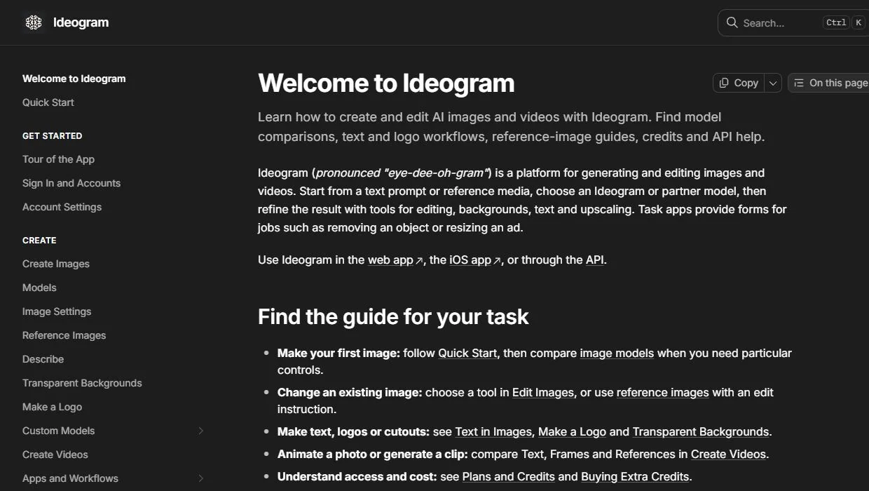 Ideogram · Website screenshot