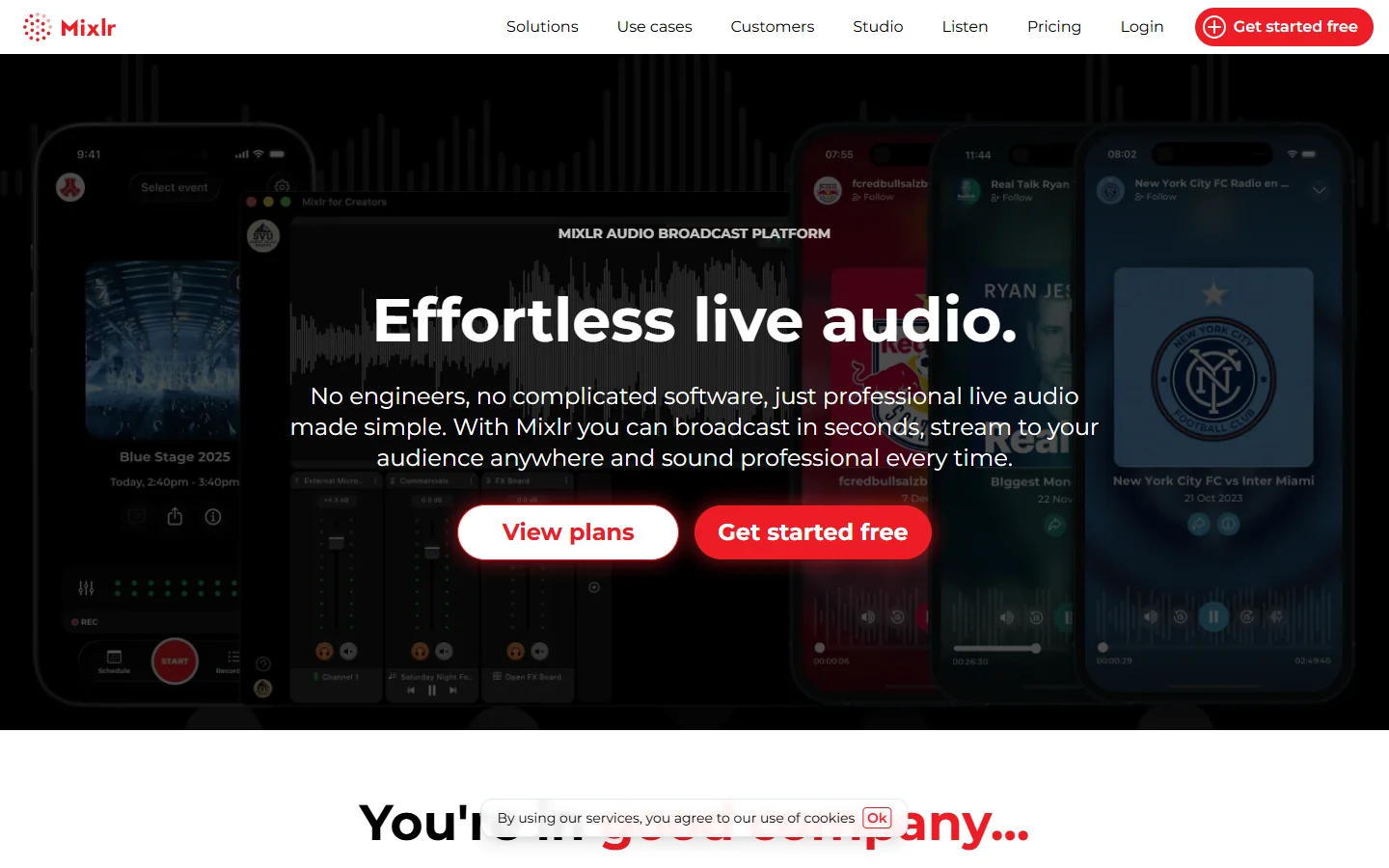 Mixlr · Website screenshot