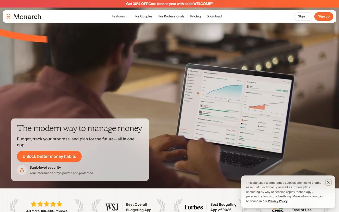 Monarch · Website screenshot
