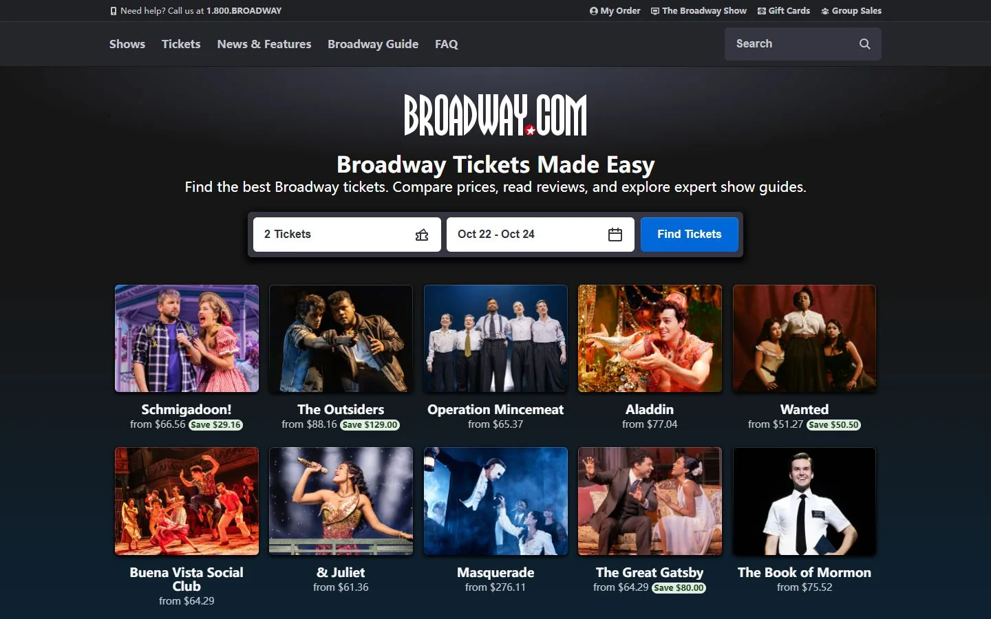 Broadway.com · Website screenshot