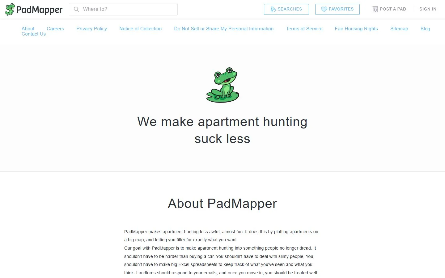 PadMapper · Website screenshot