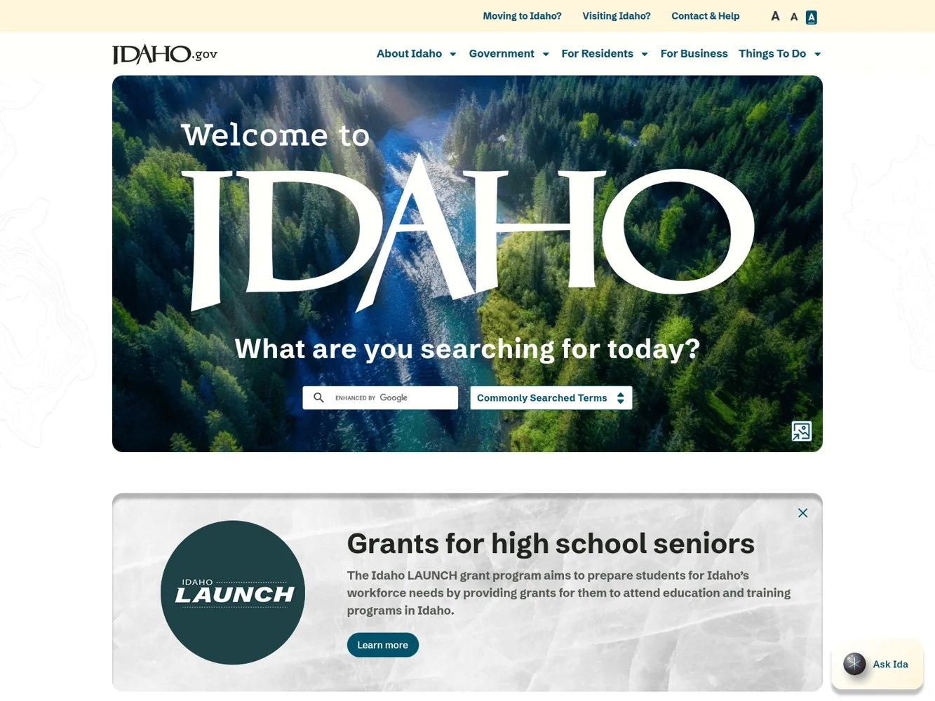 Idaho · Website screenshot