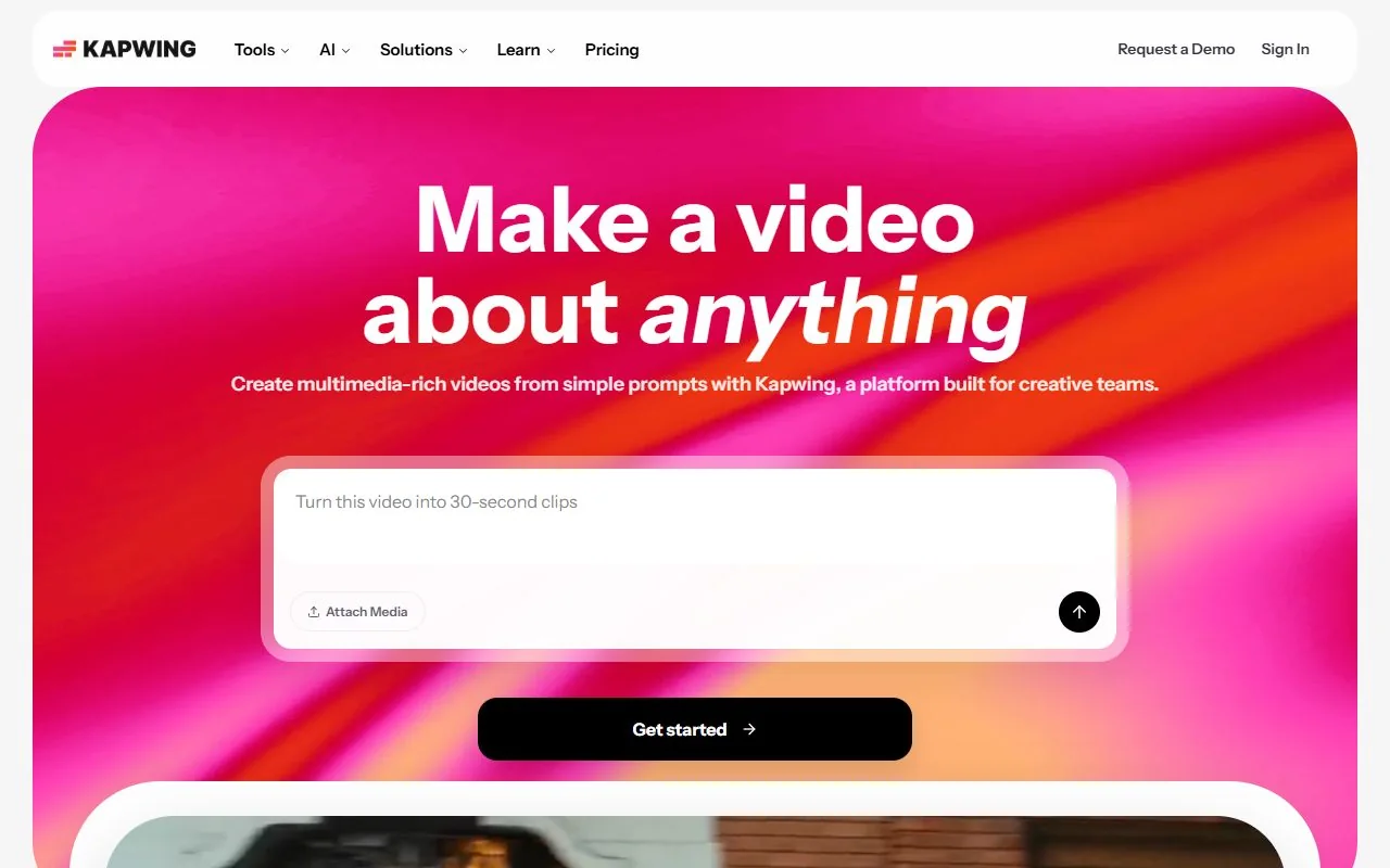 Kapwing · Website screenshot