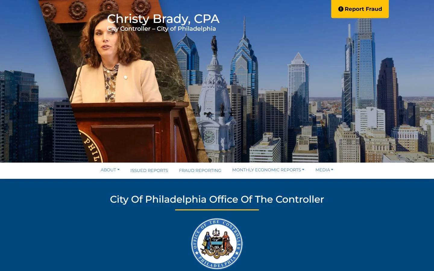 Philadelphia City Controller · Website screenshot
