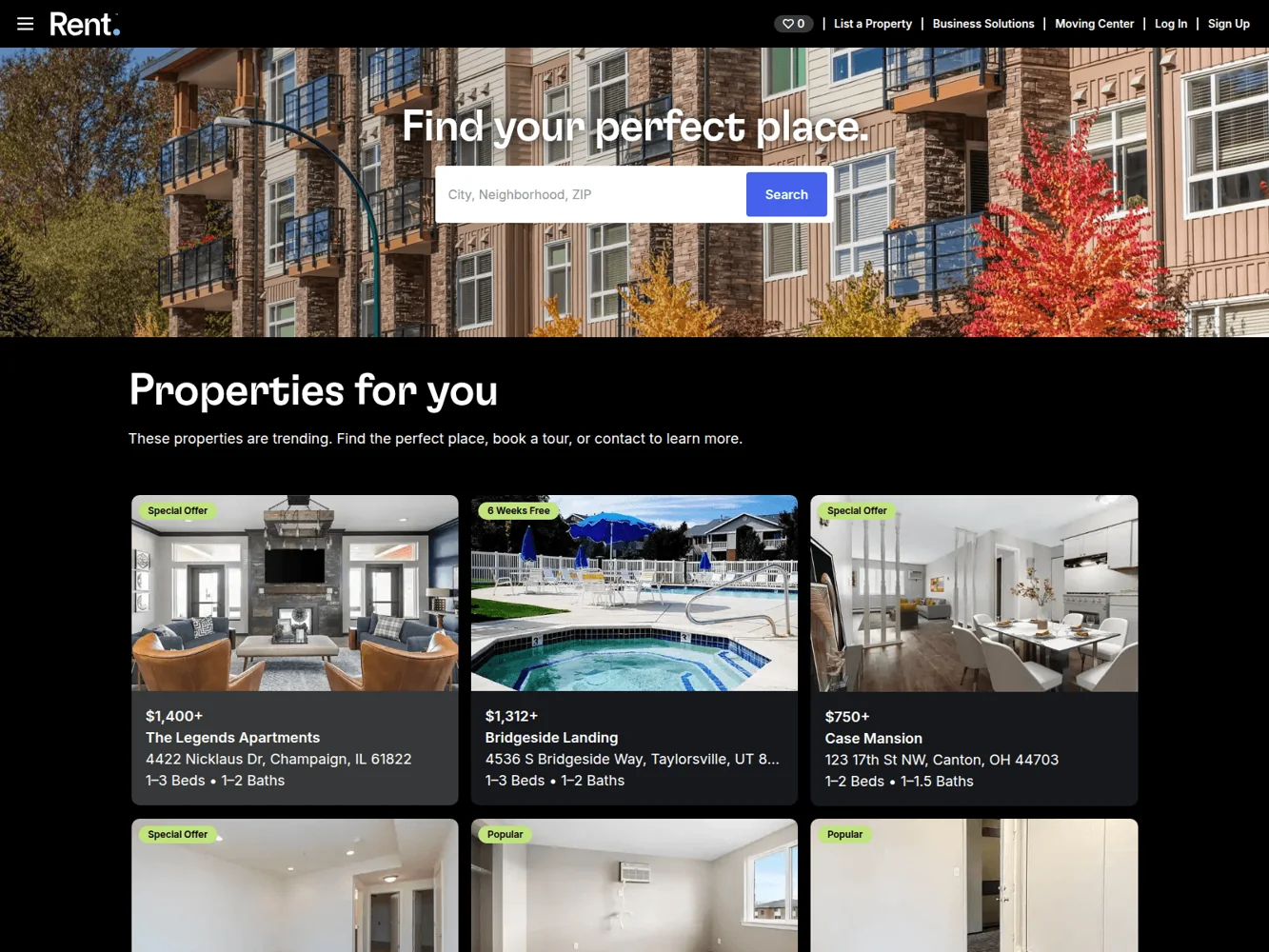 Rent.com · Website screenshot