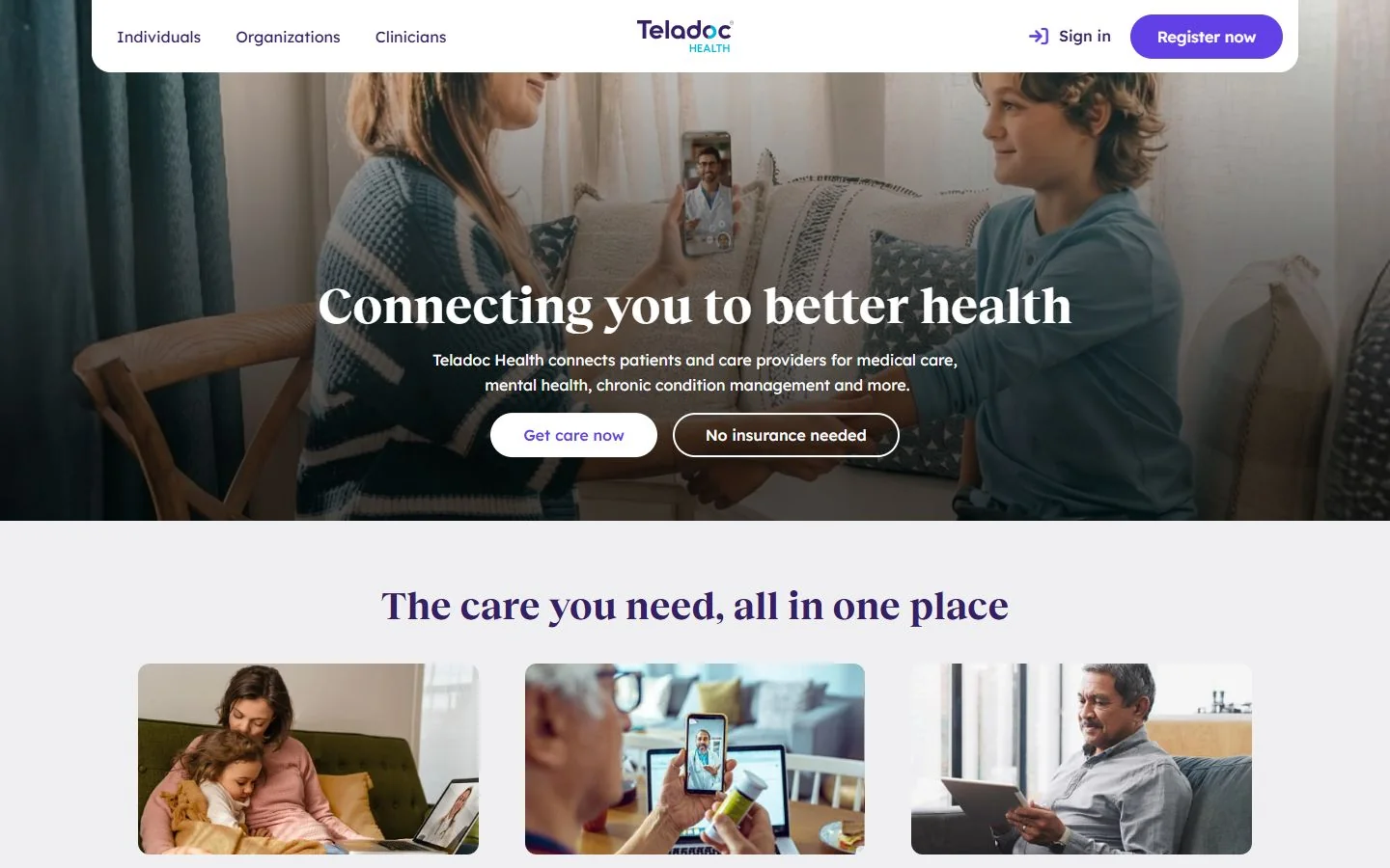Teladoc Health · Website screenshot