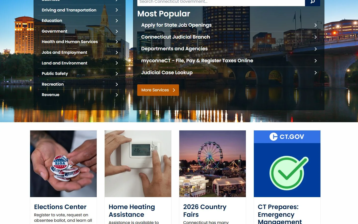 Connecticut · Website screenshot