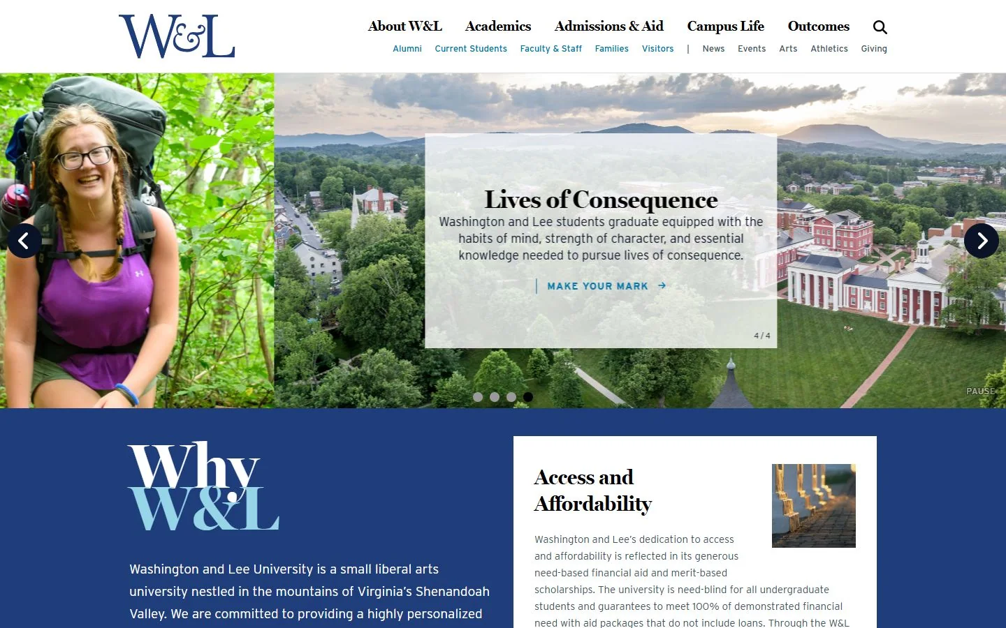 Washington and Lee University · Official website
