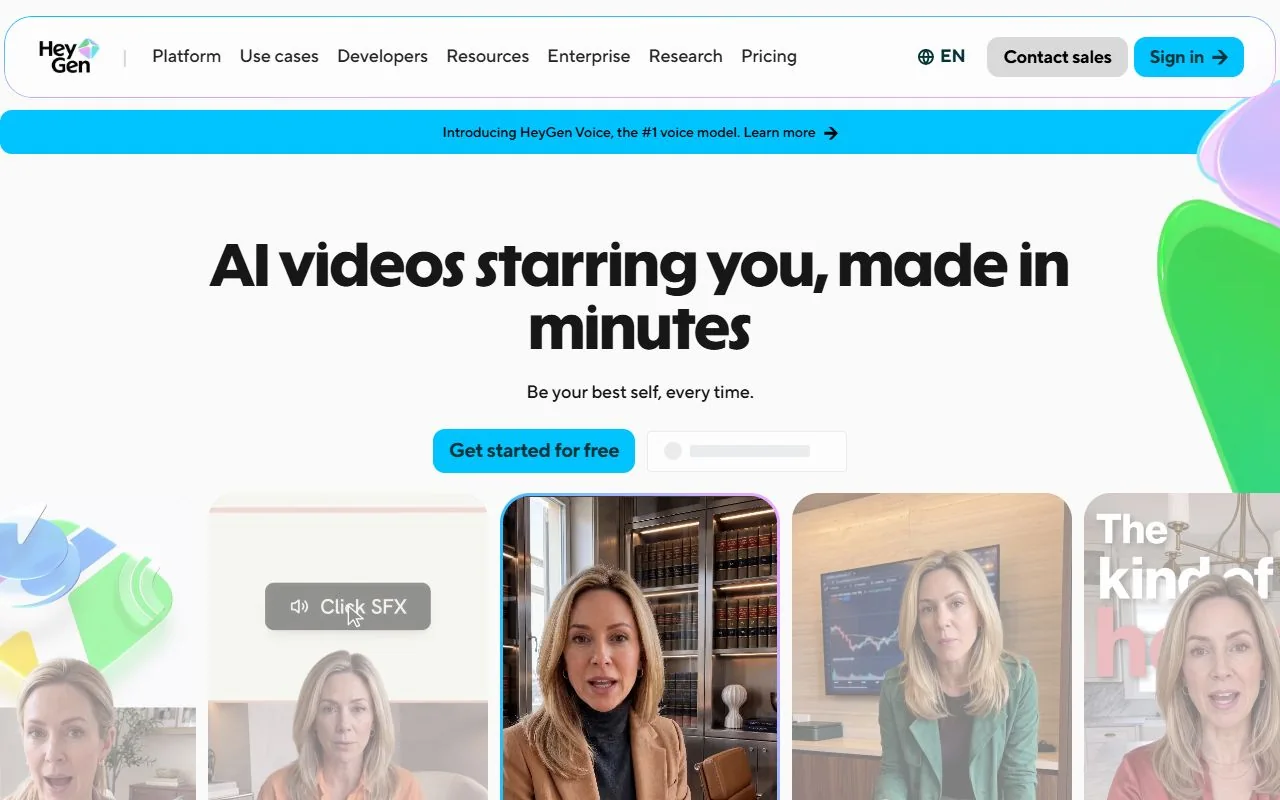 HeyGen · Website screenshot