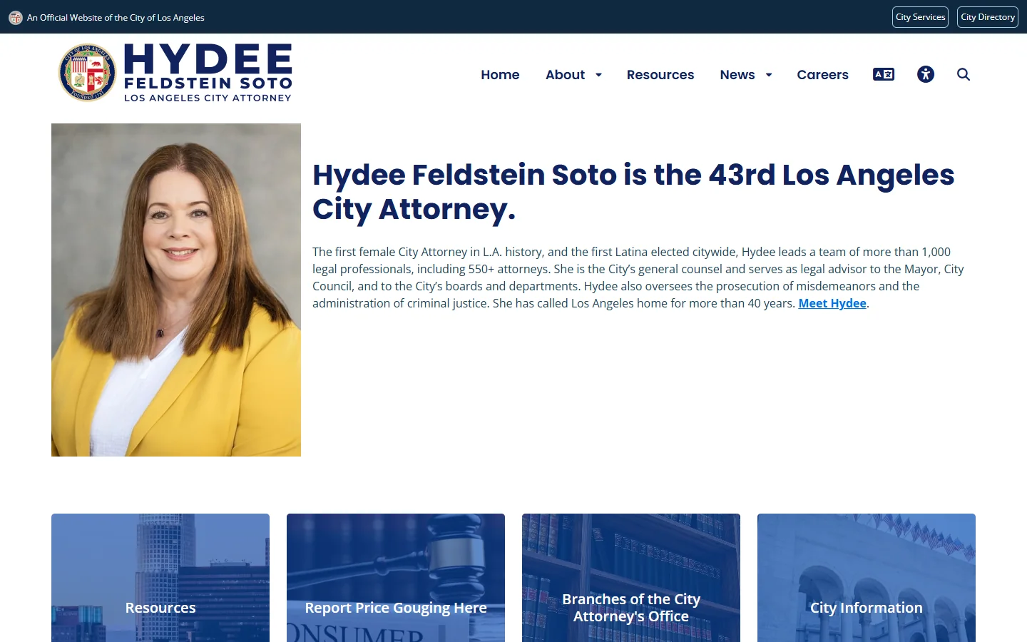 Los Angeles City Attorney · Website screenshot