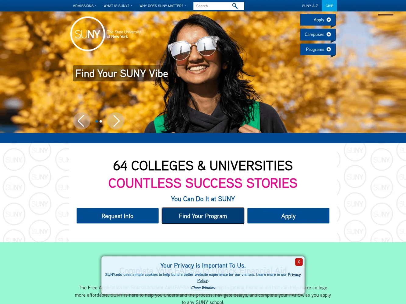 SUNY · Website screenshot