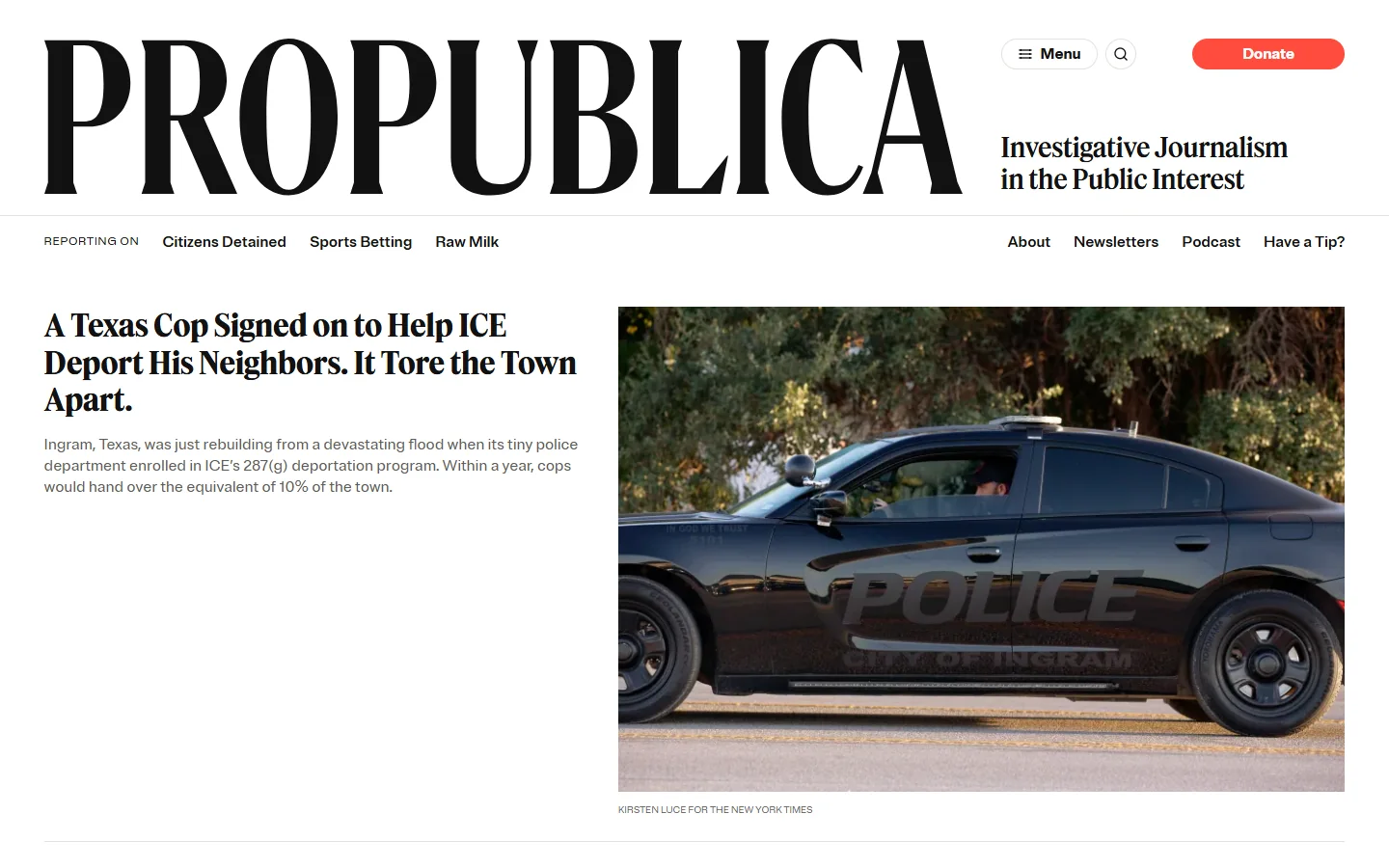 ProPublica · Website screenshot