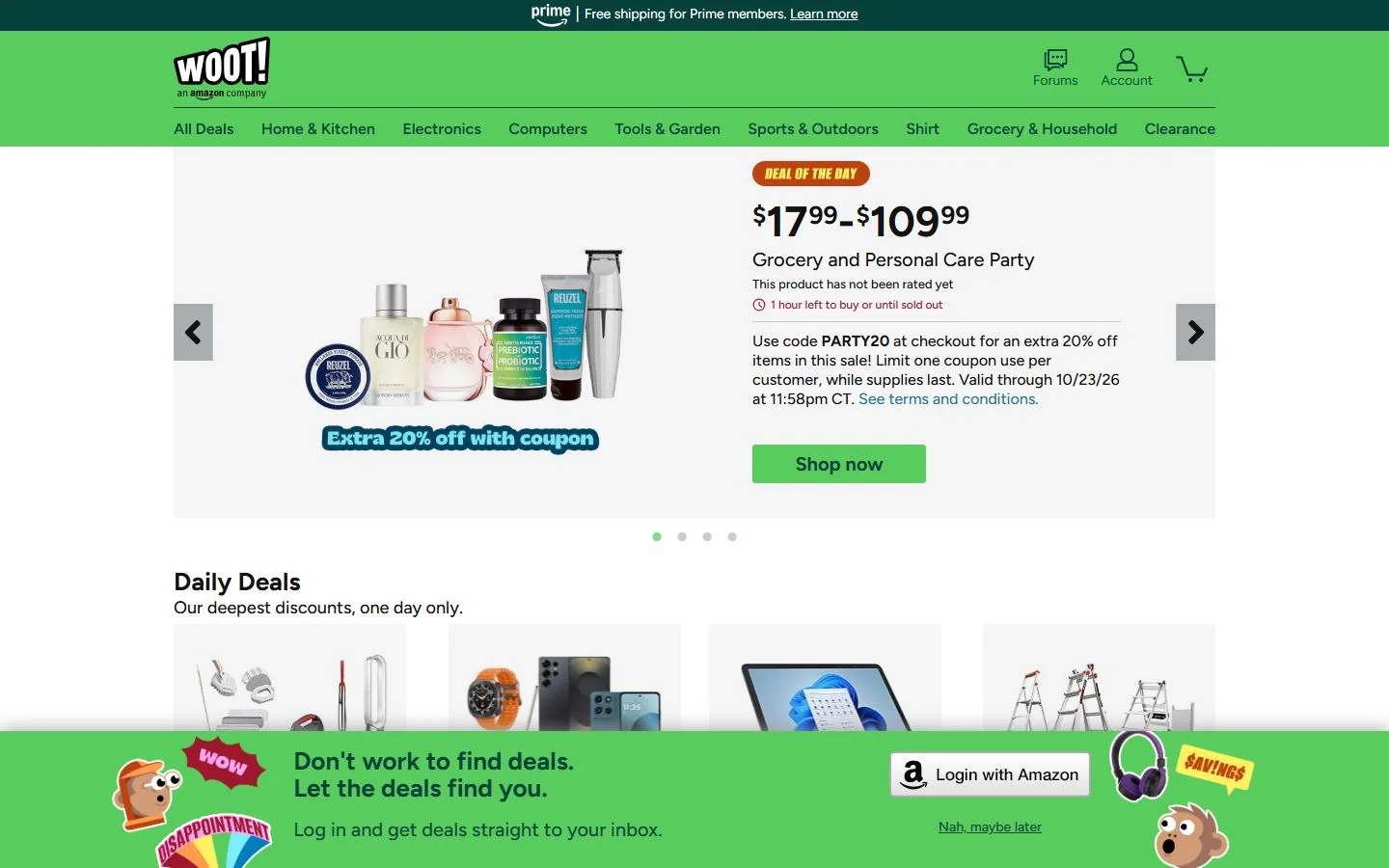 Woot · Website screenshot