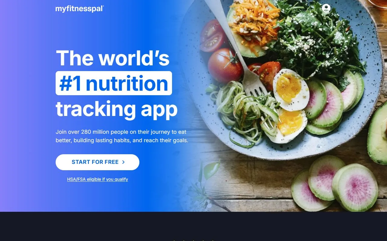 MyFitnessPal · Website screenshot